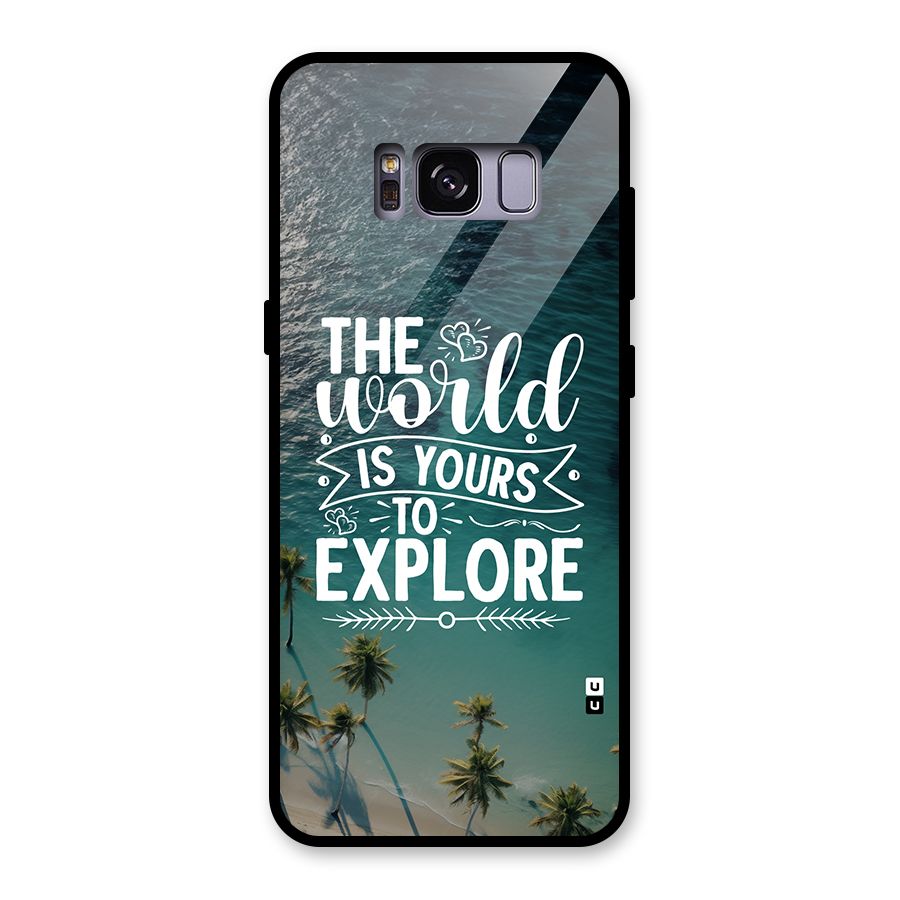 World To Explore Glass Back Case for Galaxy S8