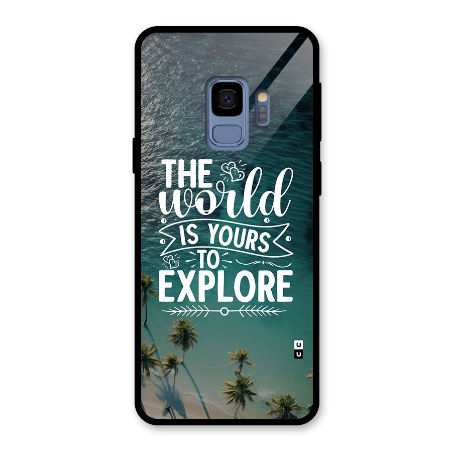 World To Explore Glass Back Case for Galaxy S9