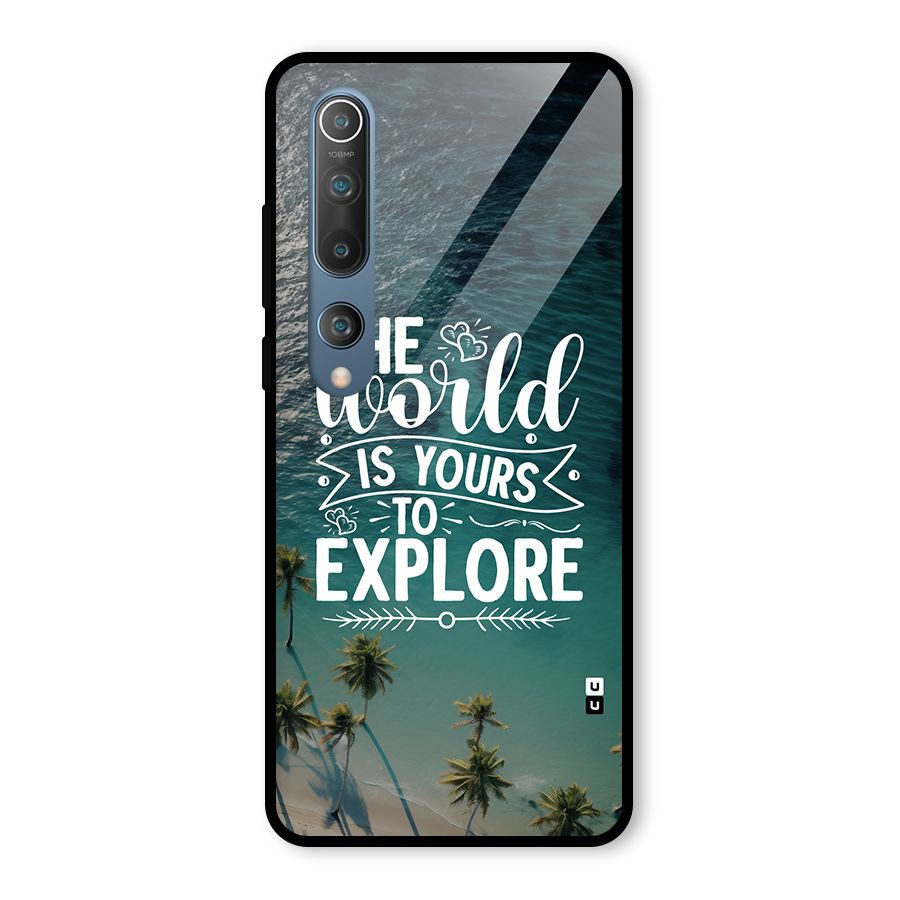 World To Explore Glass Back Case for Mi 10
