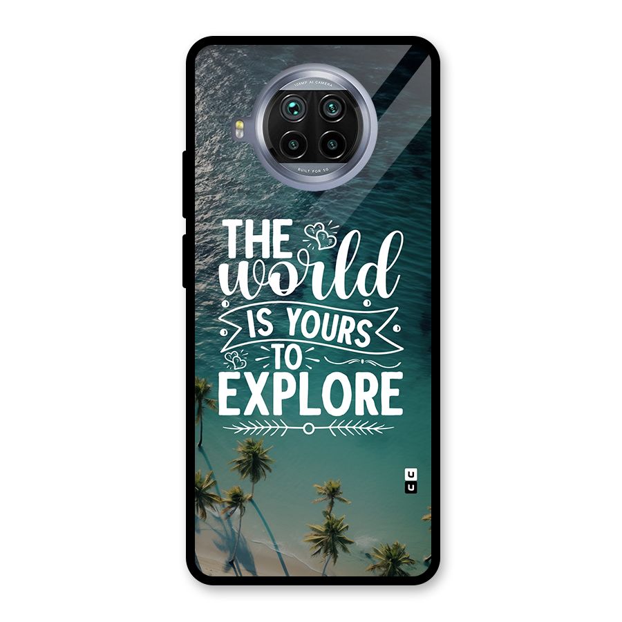 World To Explore Glass Back Case for Mi 10i
