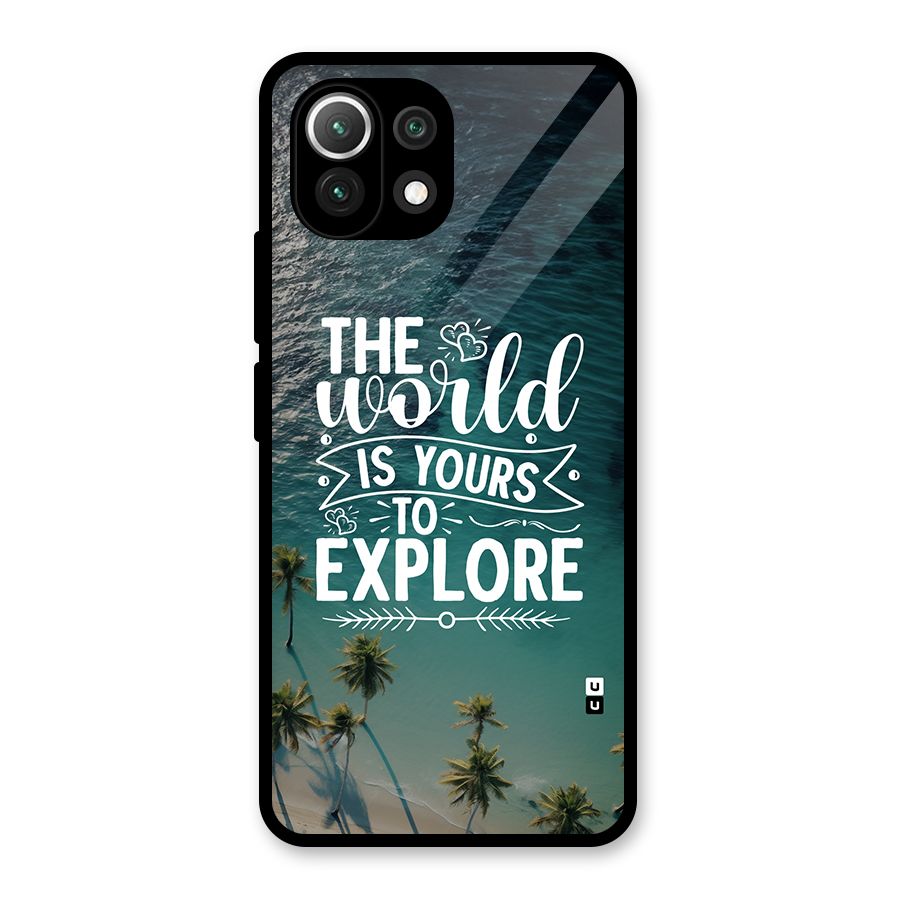 World To Explore Glass Back Case for Mi 11 Lite