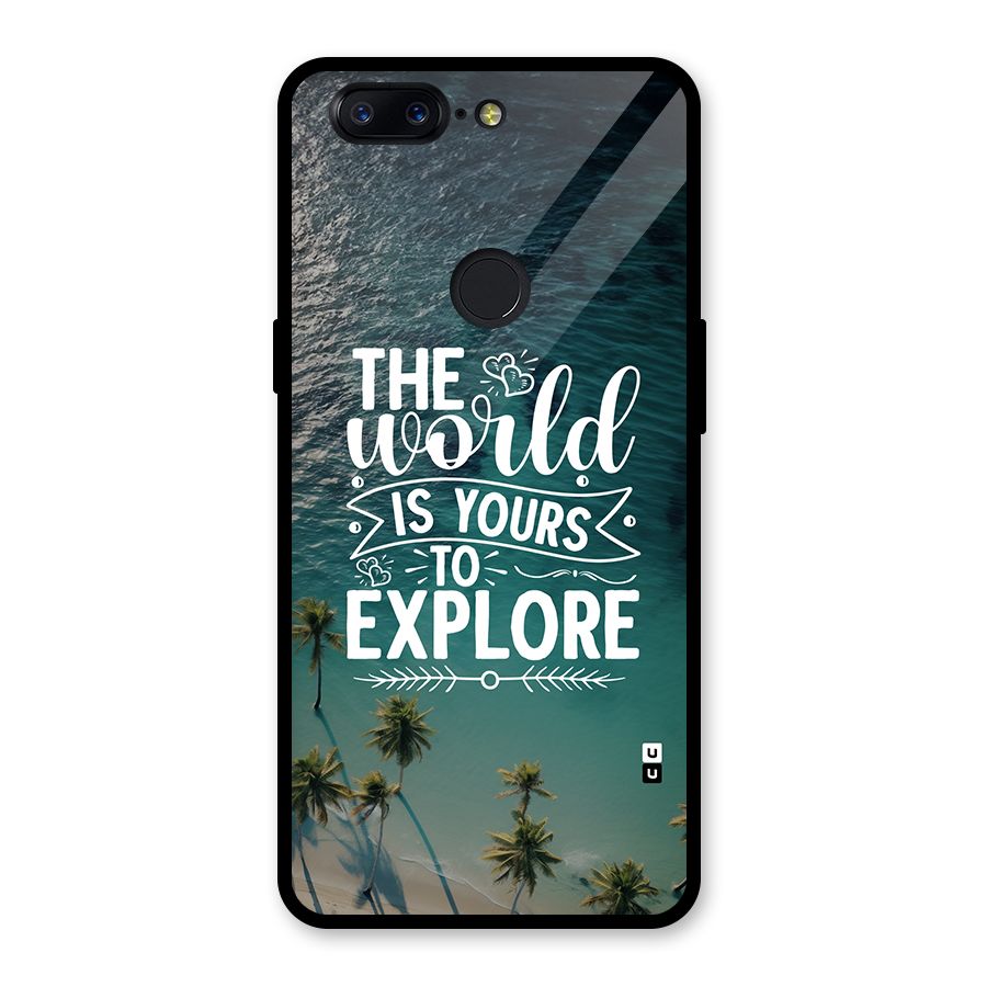 World To Explore Glass Back Case for OnePlus 5T