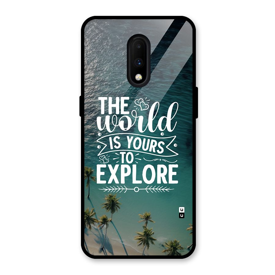 World To Explore Glass Back Case for OnePlus 7