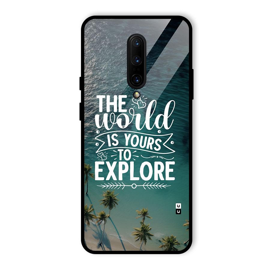 World To Explore Glass Back Case for OnePlus 7 Pro