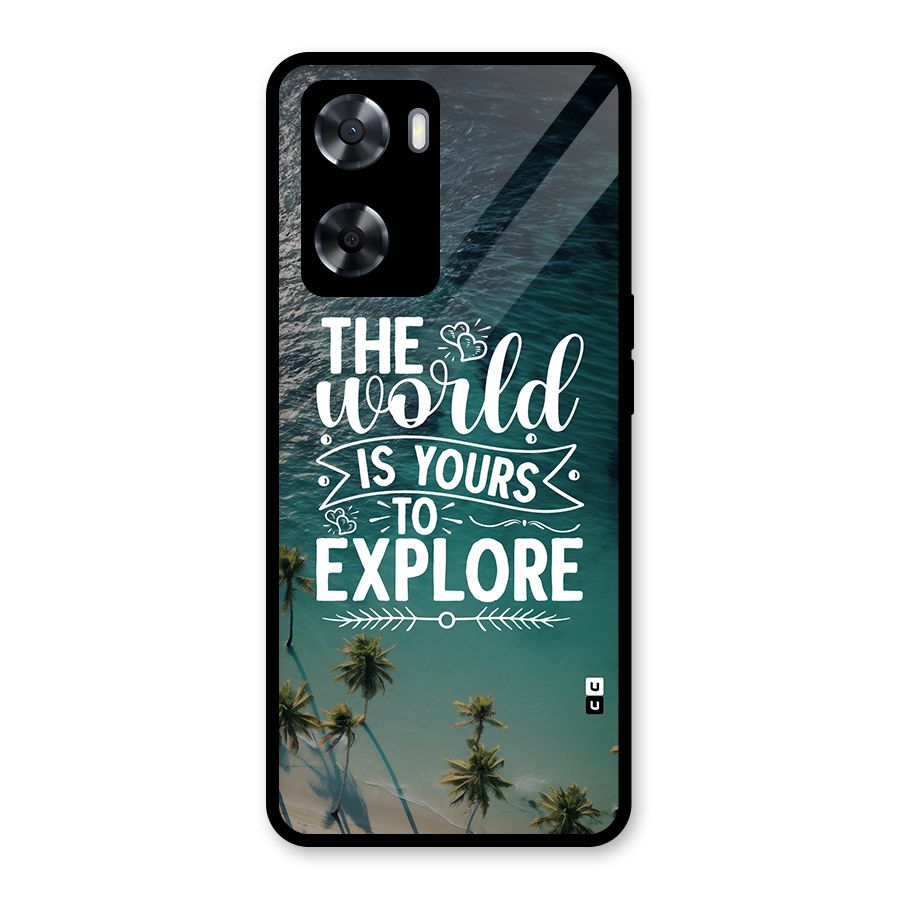 World To Explore Glass Back Case for OnePlus Nord N20 SE