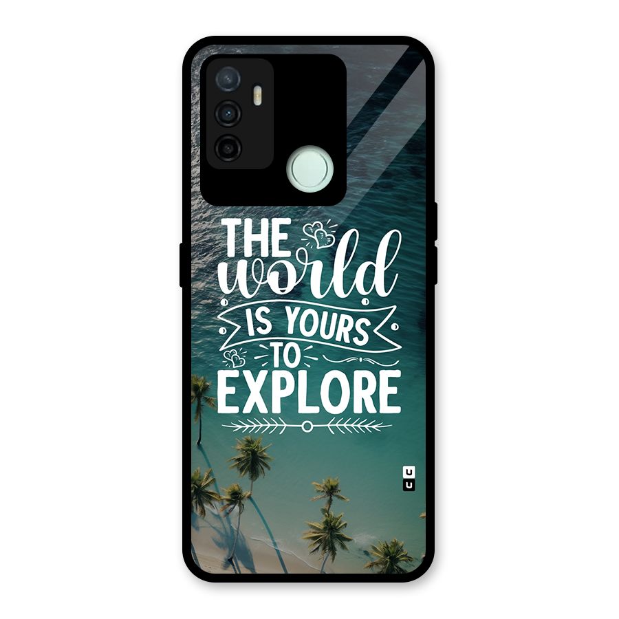 World To Explore Glass Back Case for Oppo A53