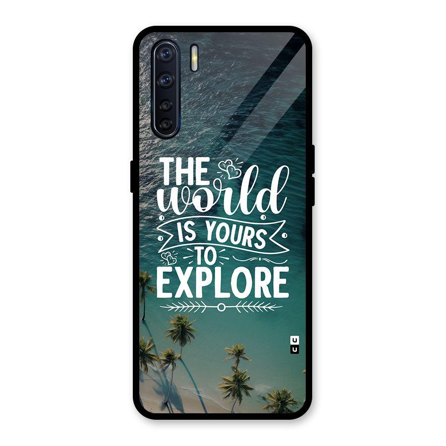 World To Explore Glass Back Case for Oppo F15