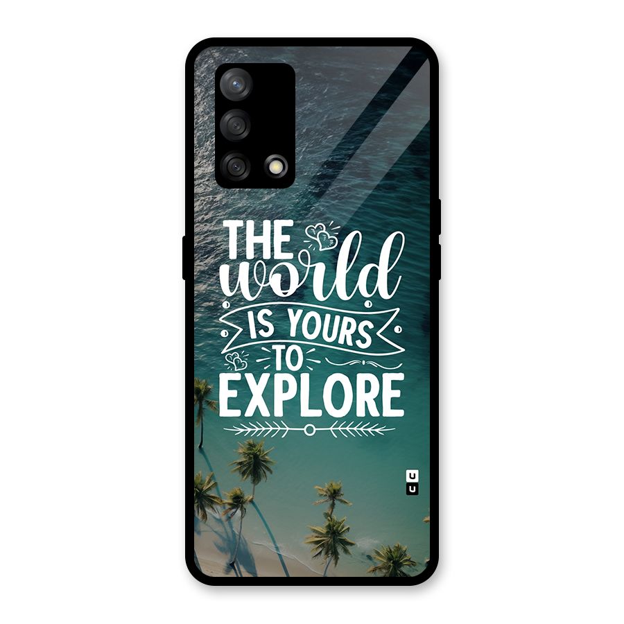 World To Explore Glass Back Case for Oppo F19