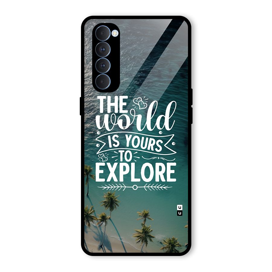 World To Explore Glass Back Case for Oppo Reno4 Pro