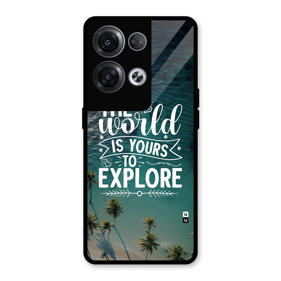 World To Explore Glass Back Case for Oppo Reno8 Pro 5G