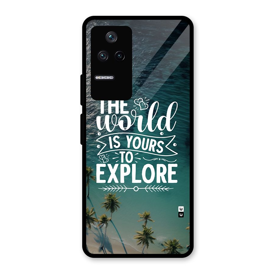 World To Explore Glass Back Case for Poco F4 5G