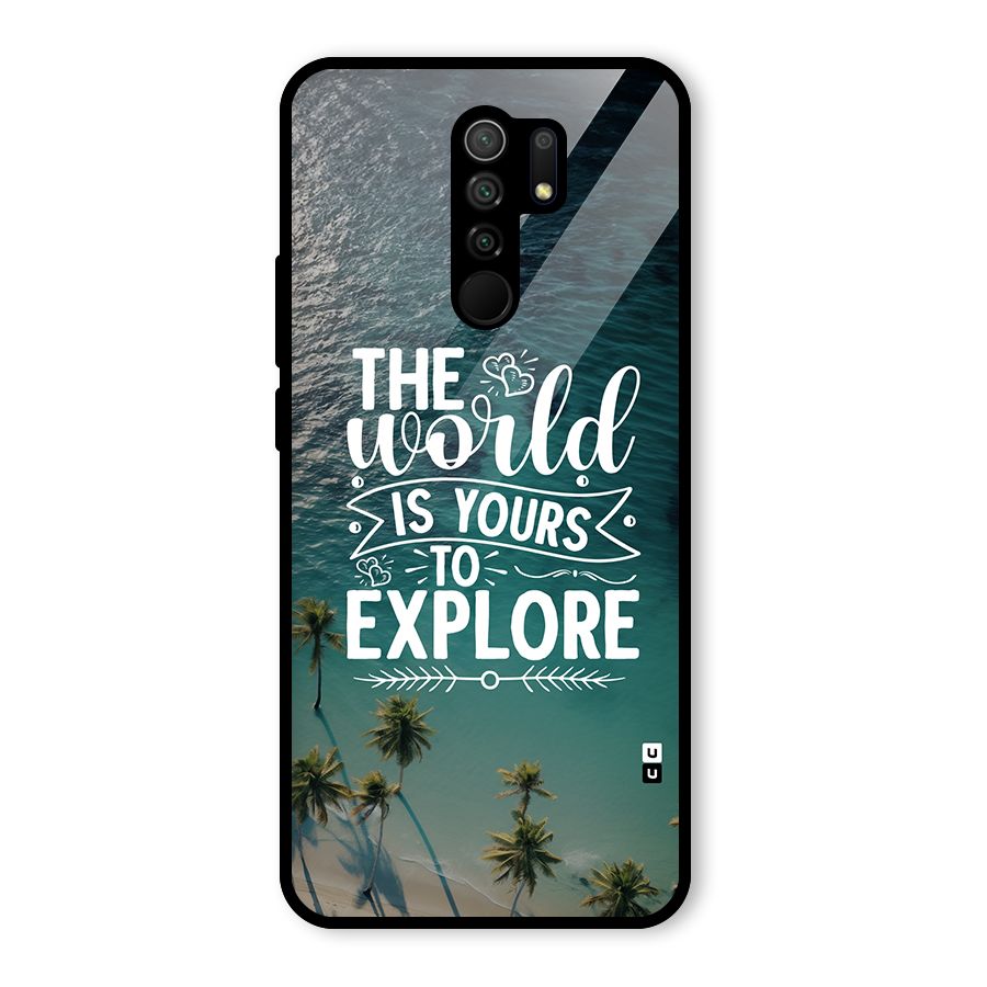 World To Explore Glass Back Case for Poco M2