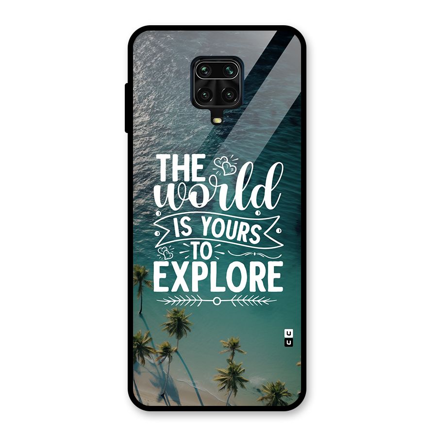 World To Explore Glass Back Case for Poco M2 Pro
