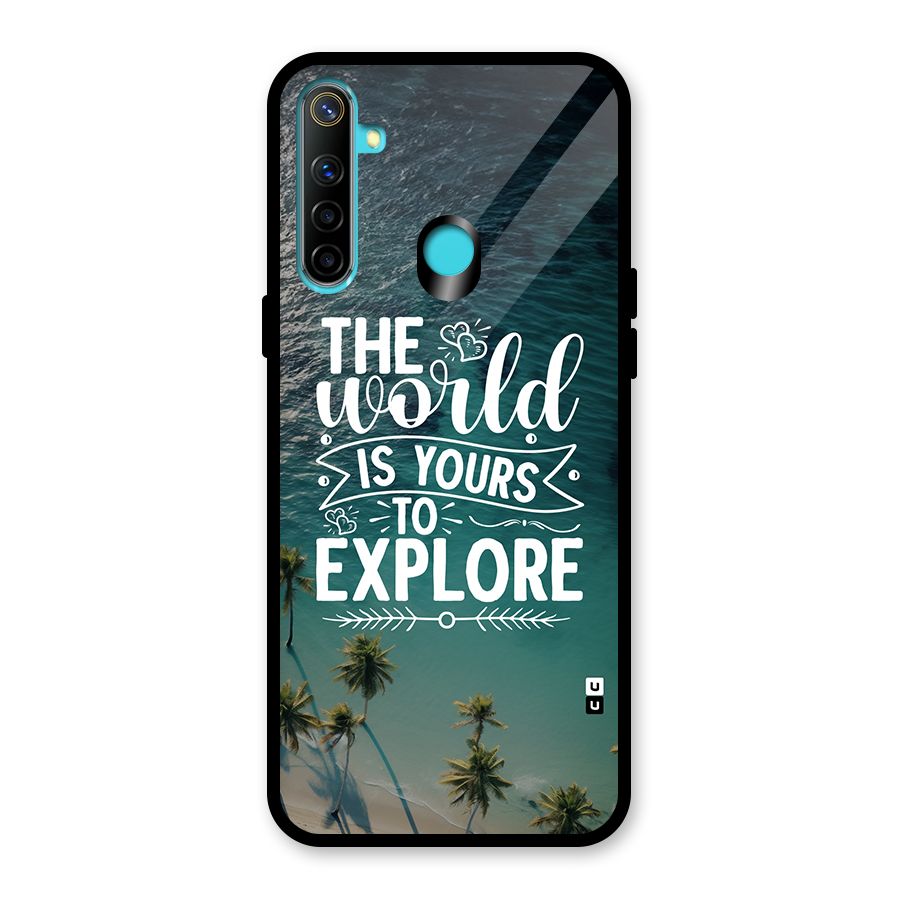World To Explore Glass Back Case for Realme 5i
