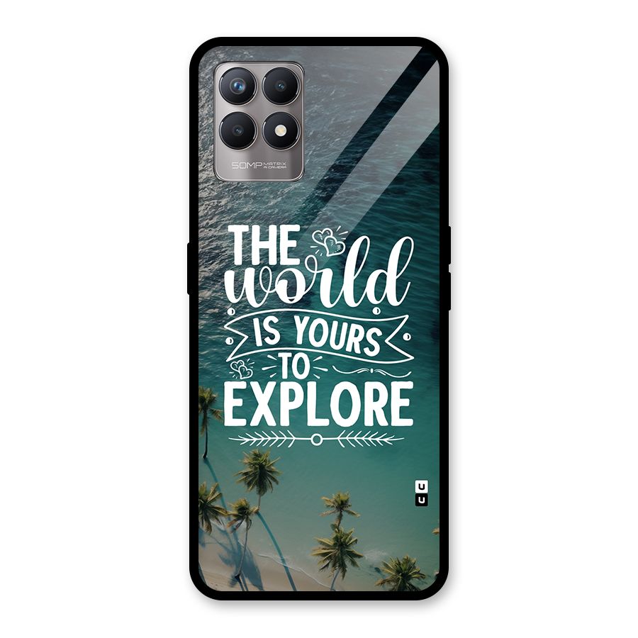 World To Explore Glass Back Case for Realme 8i