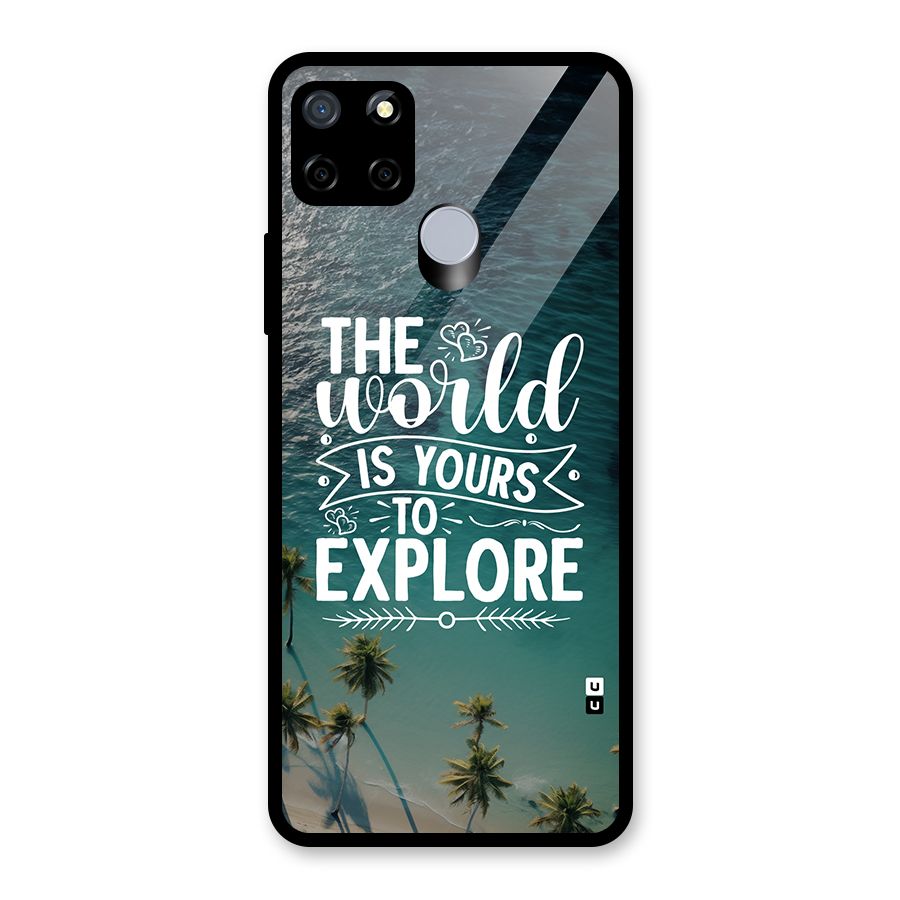 World To Explore Glass Back Case for Realme C12
