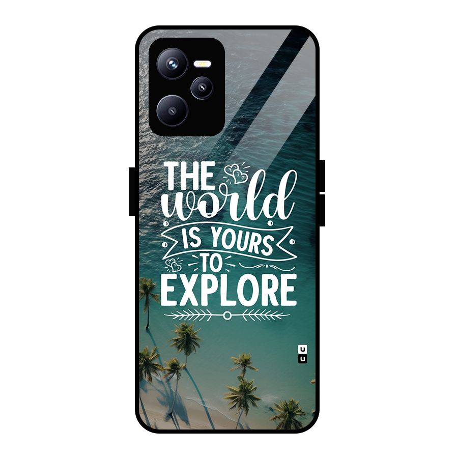 World To Explore Glass Back Case for Realme C35