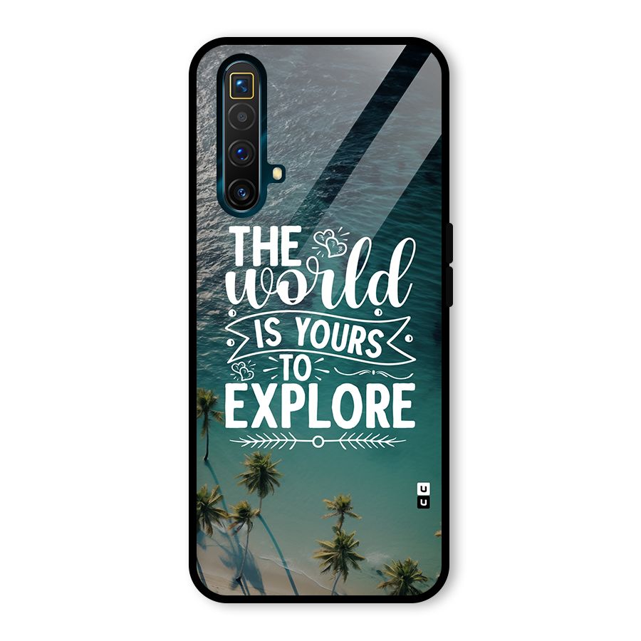 World To Explore Glass Back Case for Realme X3