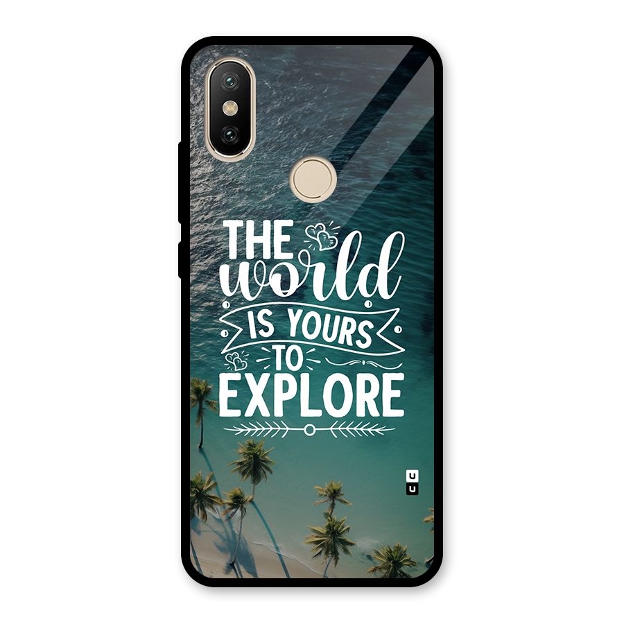 World To Explore Glass Back Case for Redmi A2