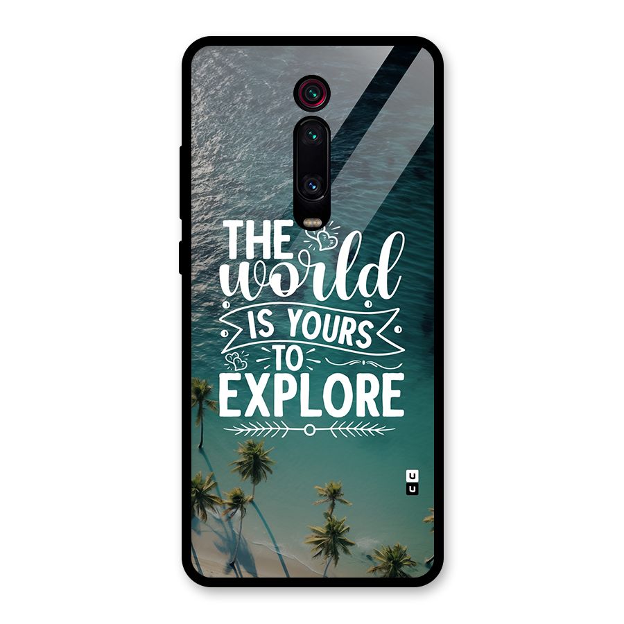 World To Explore Glass Back Case for Redmi K20