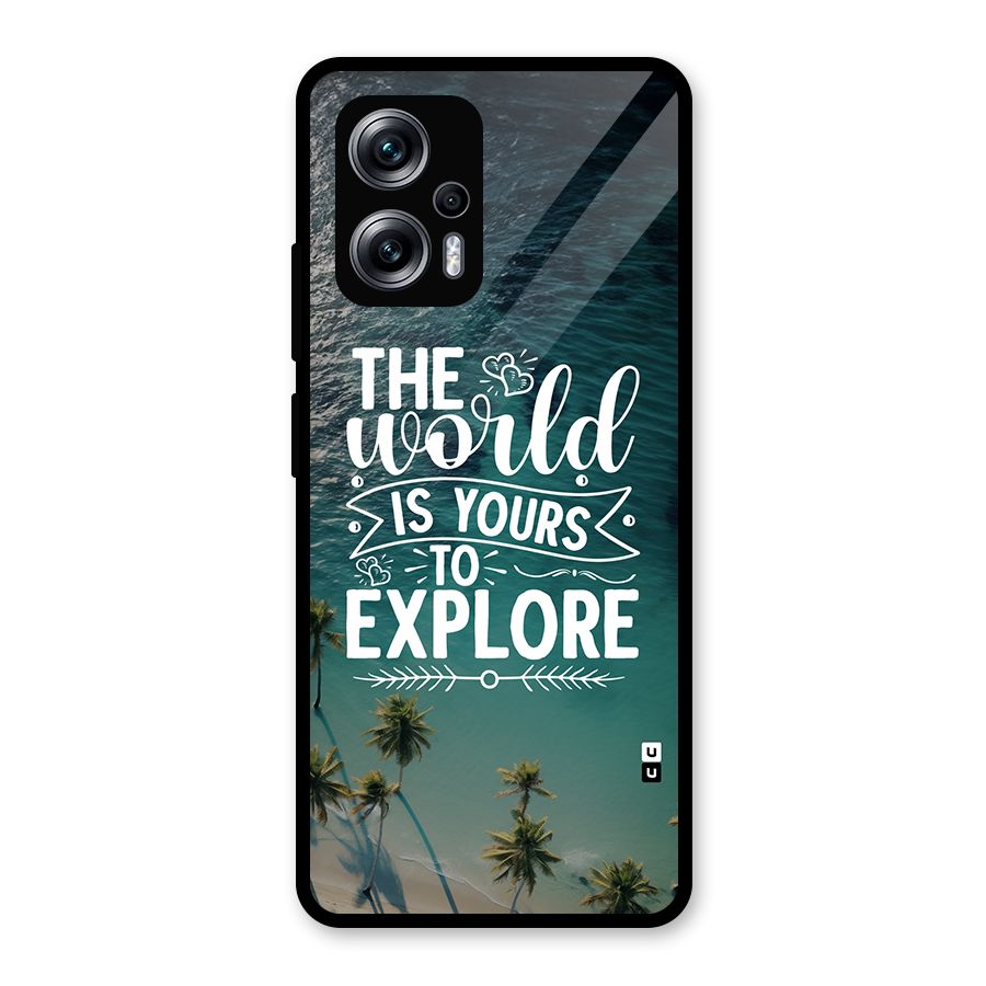 World To Explore Glass Back Case for Redmi K50i