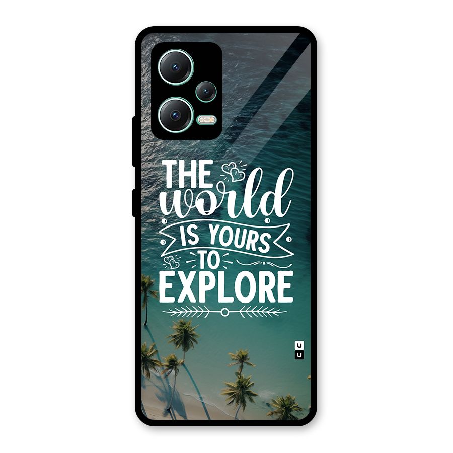World To Explore Glass Back Case for Redmi Note 12 5G