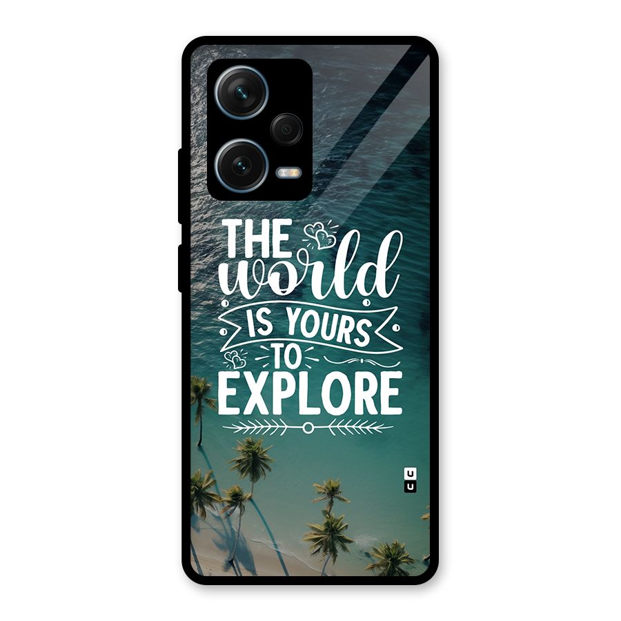World To Explore Glass Back Case for Redmi Note 12 Pro Plus 5G