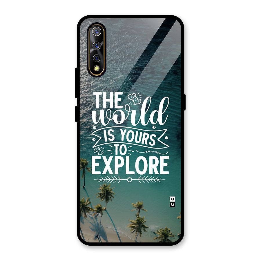 World To Explore Glass Back Case for Vivo S1