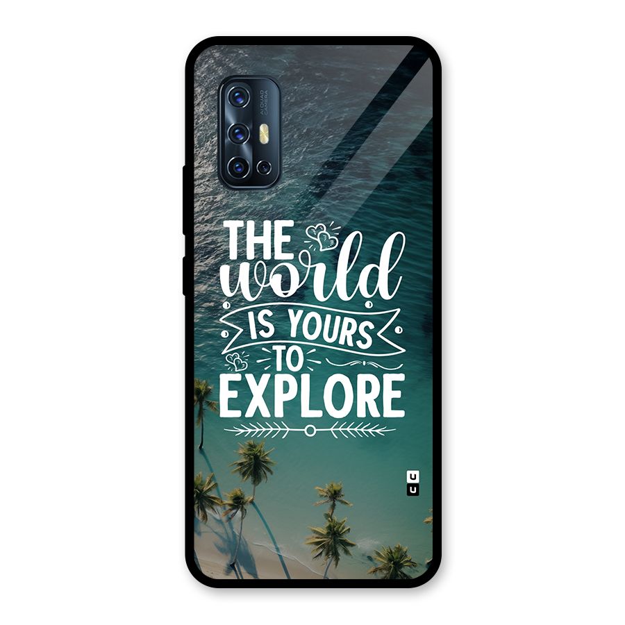 World To Explore Glass Back Case for Vivo V17
