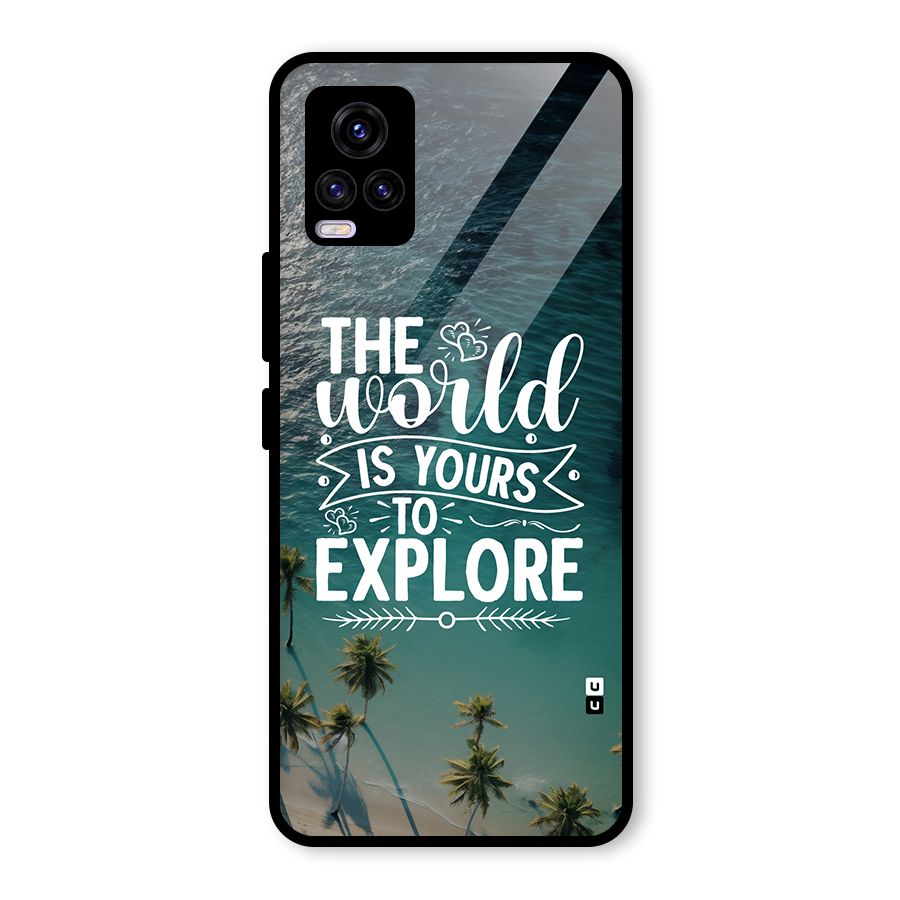 World To Explore Glass Back Case for Vivo V20