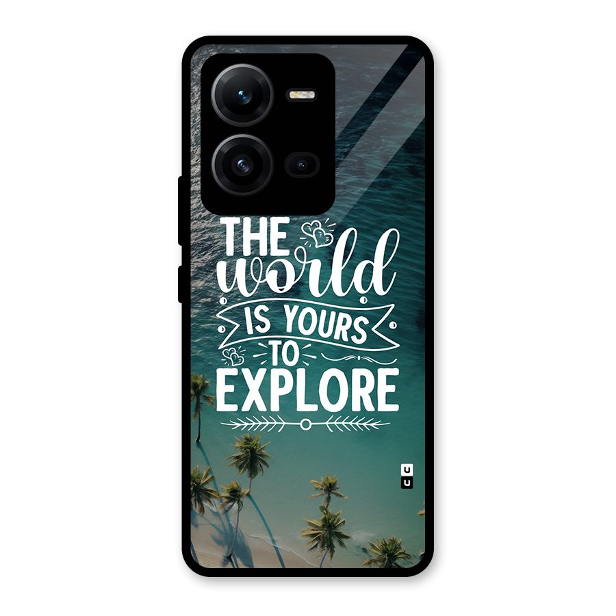 World To Explore Glass Back Case for Vivo V25