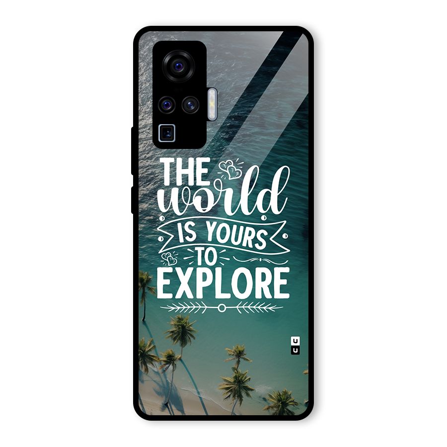 World To Explore Glass Back Case for Vivo X50 Pro