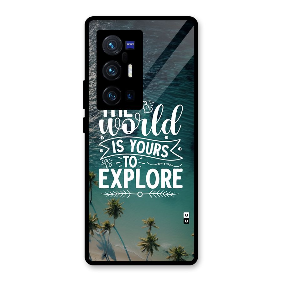 World To Explore Glass Back Case for Vivo X70 Pro Plus