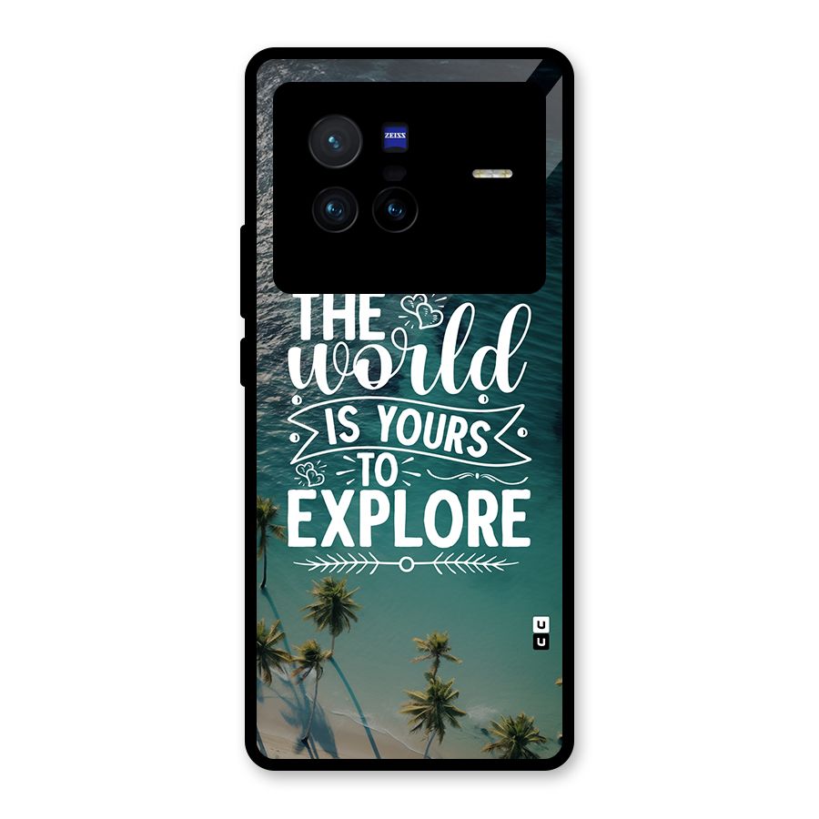 World To Explore Glass Back Case for Vivo X80