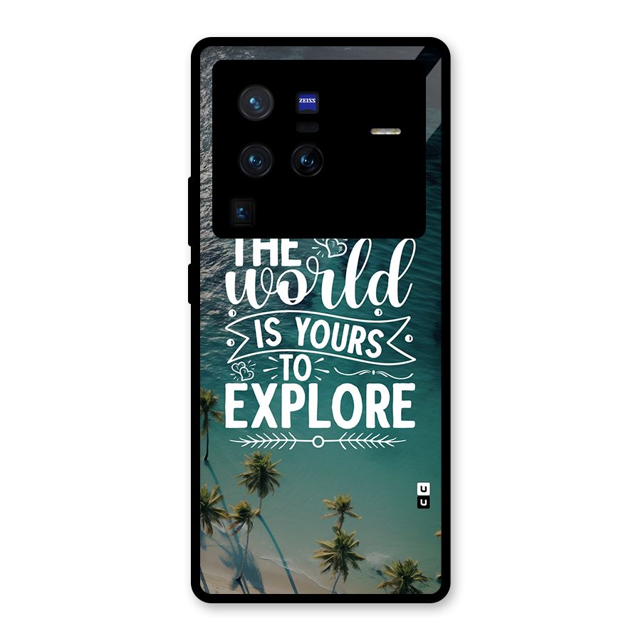 World To Explore Glass Back Case for Vivo X80 Pro