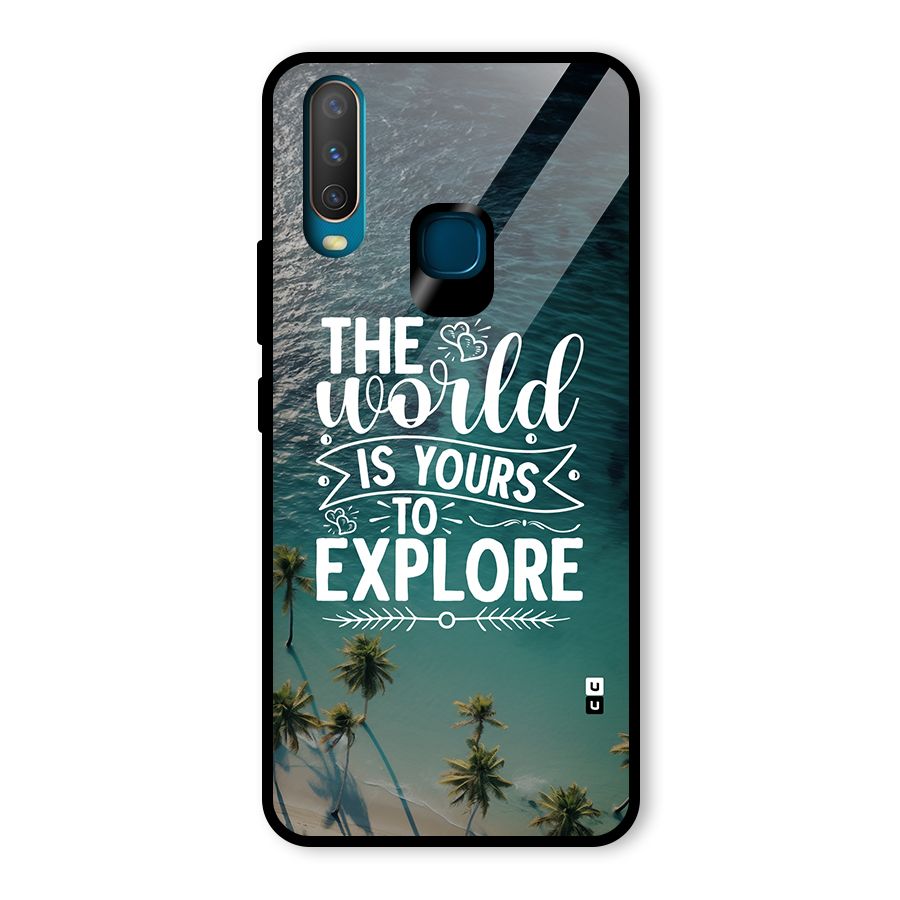 World To Explore Glass Back Case for Vivo Y15