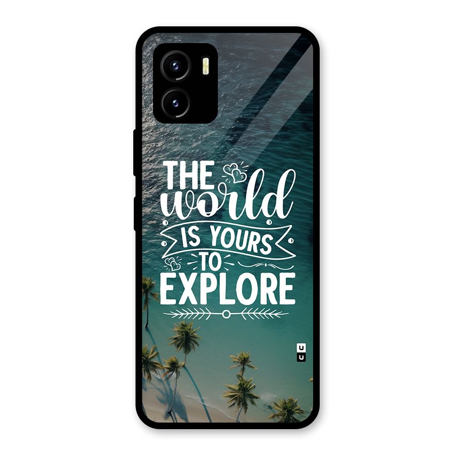 World To Explore Glass Back Case for Vivo Y15s