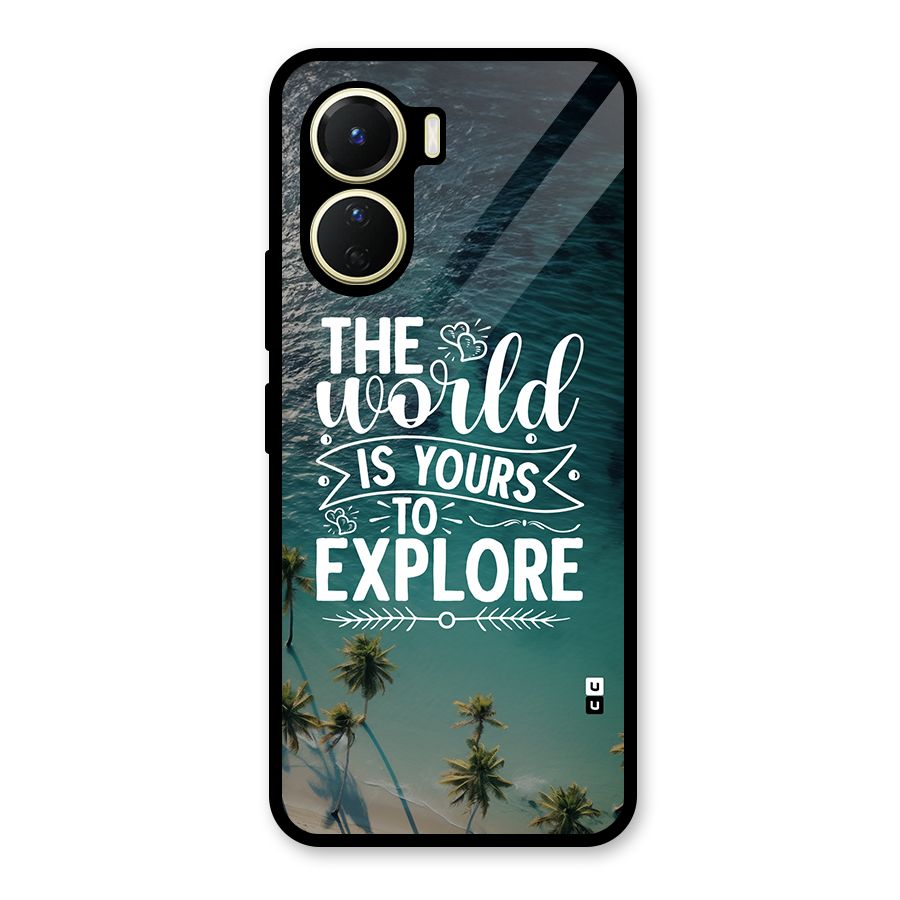 World To Explore Glass Back Case for Vivo Y16