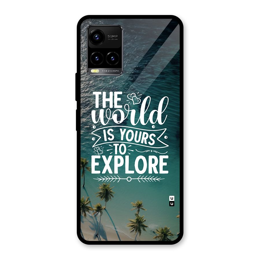 World To Explore Glass Back Case for Vivo Y21A