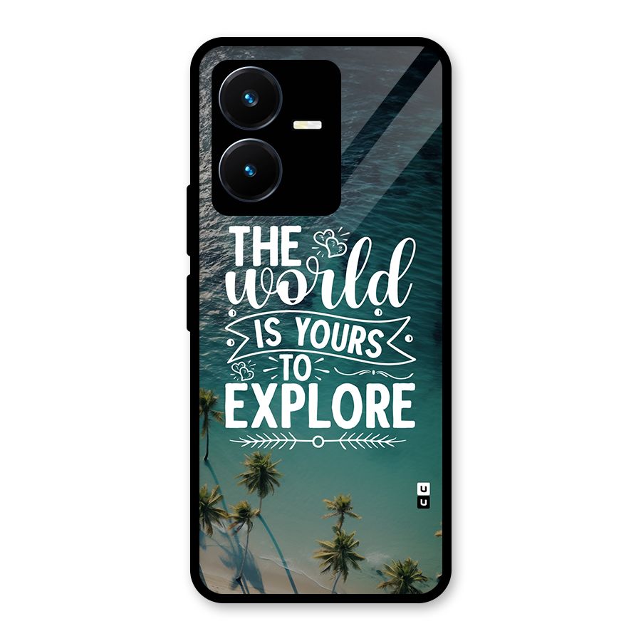 World To Explore Glass Back Case for Vivo Y22