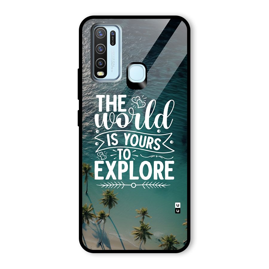 World To Explore Glass Back Case for Vivo Y30