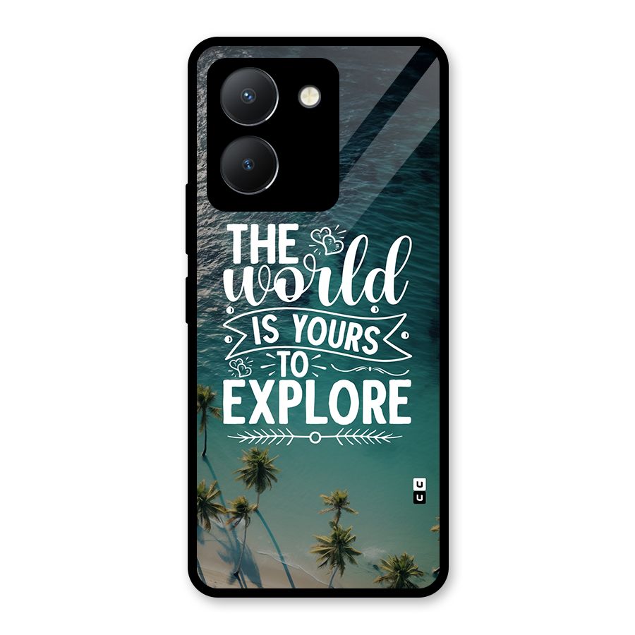 World To Explore Glass Back Case for Vivo Y36