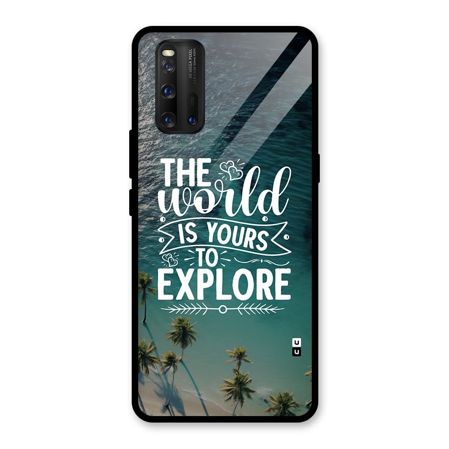 World To Explore Glass Back Case for Vivo iQOO 3