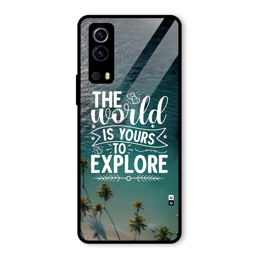 World To Explore Glass Back Case for Vivo iQOO Z3