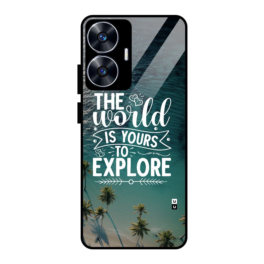 World To Explore Glass Back Case for realme C55