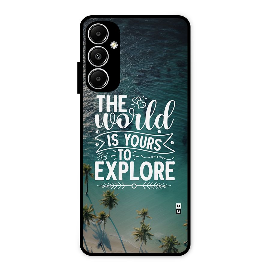 World To Explore Metal Back Case for Galaxy A05s