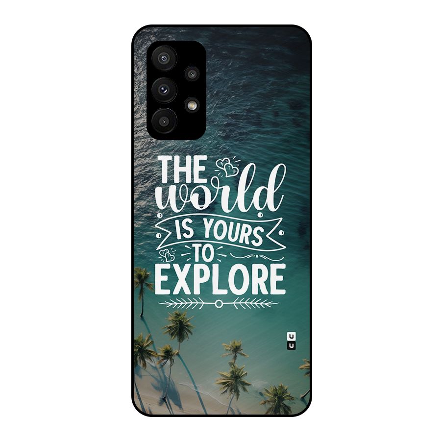 World To Explore Metal Back Case for Galaxy A23