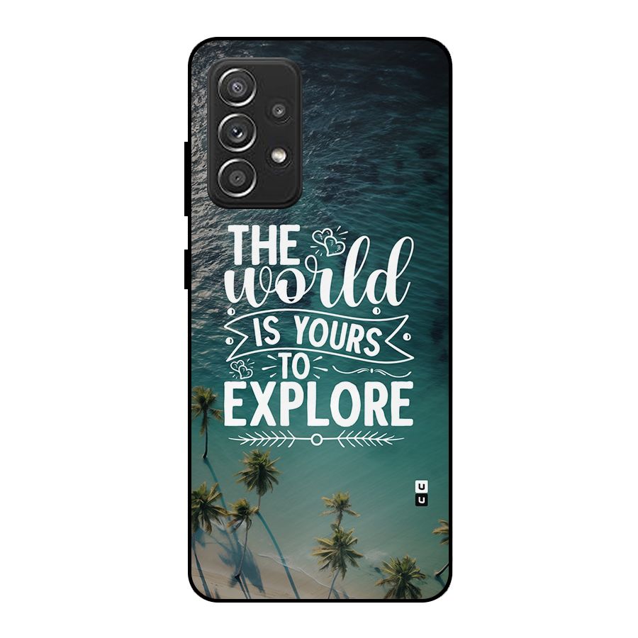 World To Explore Metal Back Case for Galaxy A52