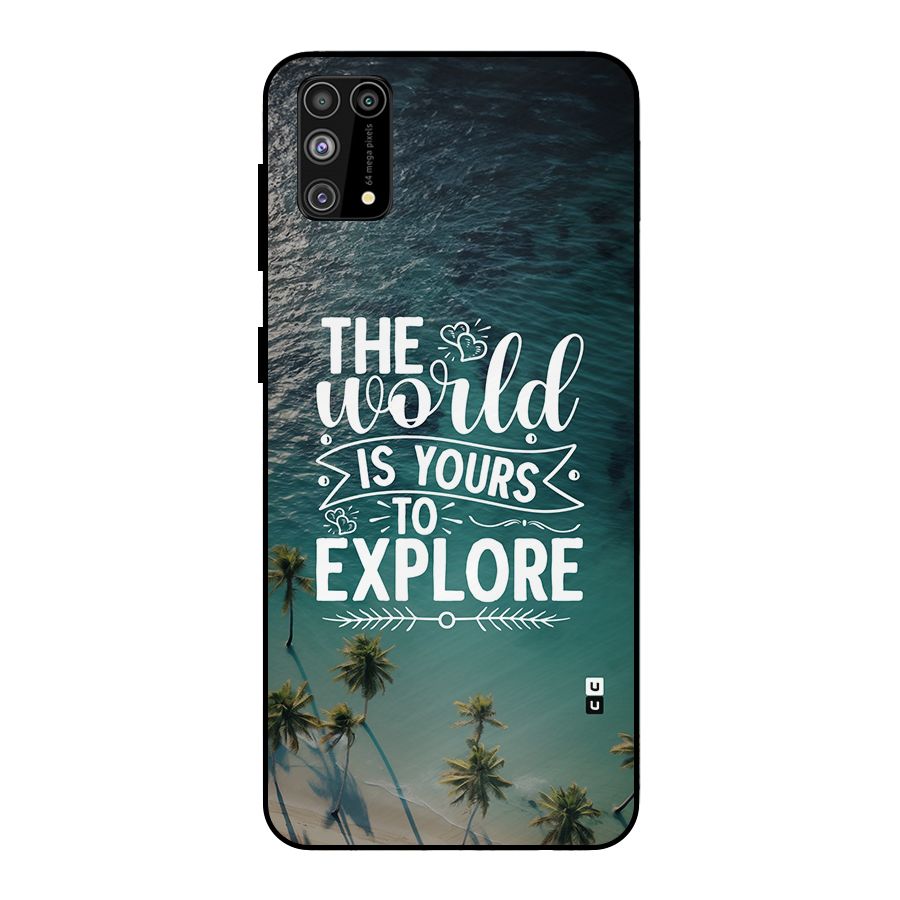 World To Explore Metal Back Case for Galaxy F41