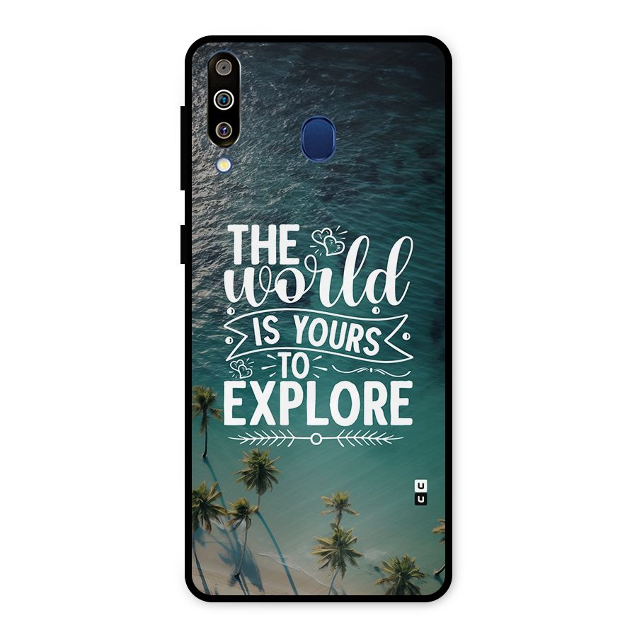 World To Explore Metal Back Case for Galaxy M30